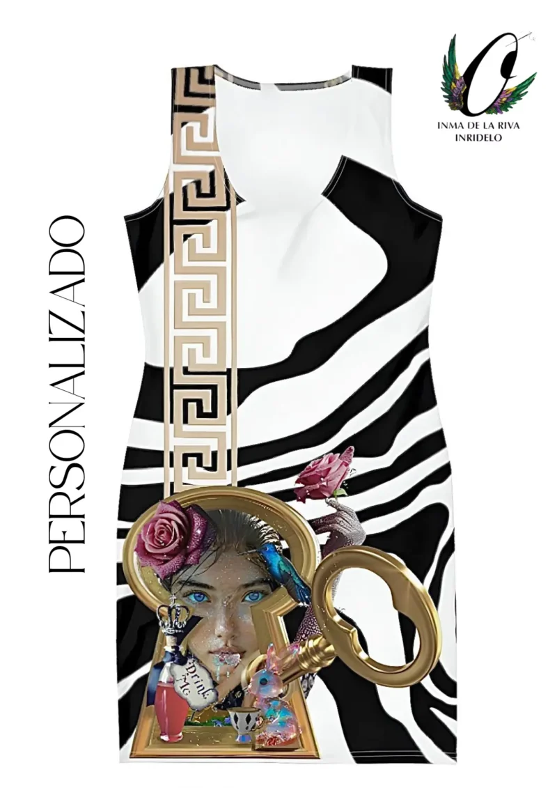 Vestido exclusivo Inma de la Riva Las Maravillas Geométricas
