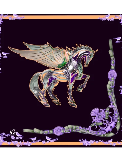 "The Winged Horse": A Thread of Emotion Woven in Silk