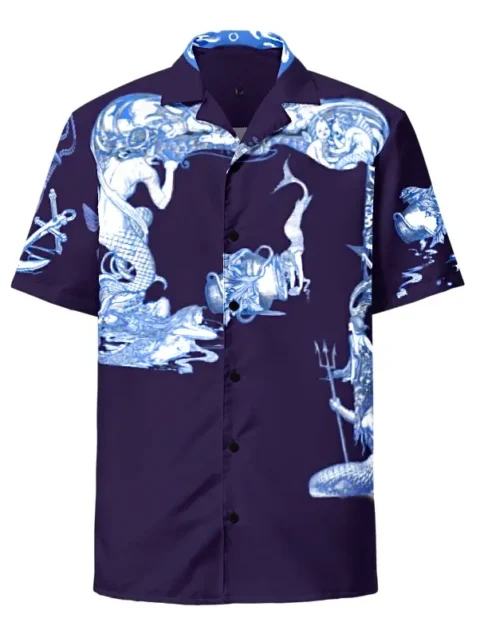 Camisa Neptuno y las Sirenas diseño exclusivo Inma de la Riva