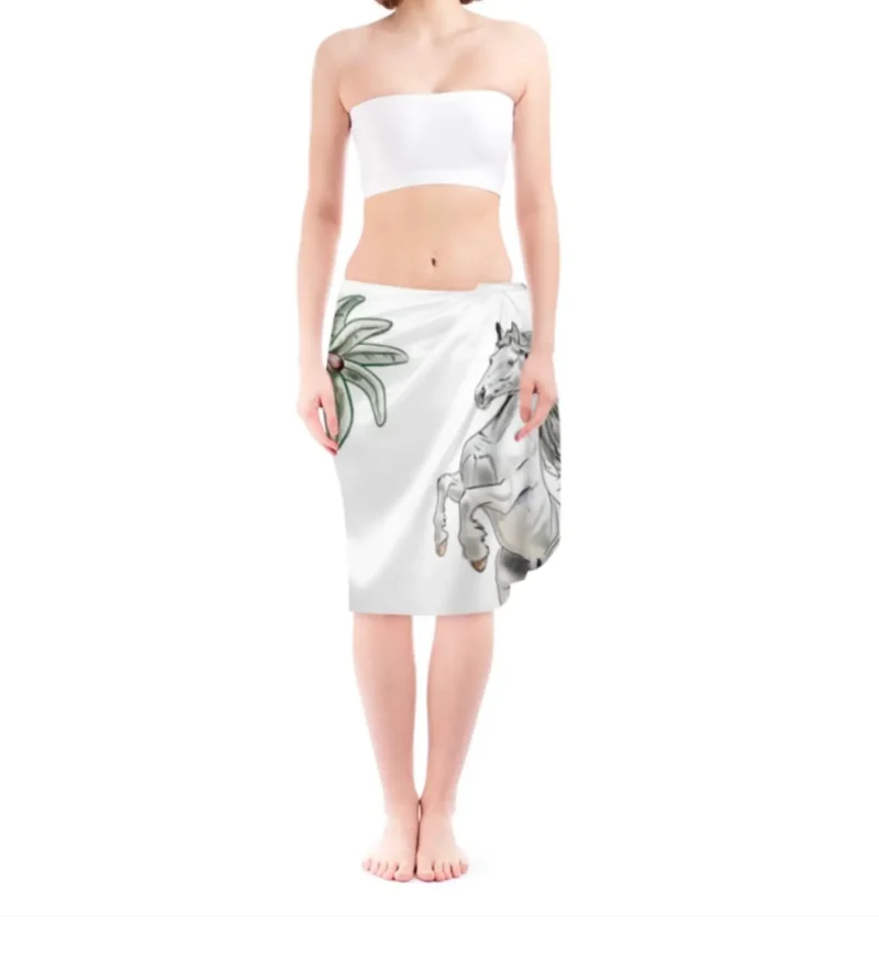 "White Horse" Beach Wraps: Wild Elegance - Image 2
