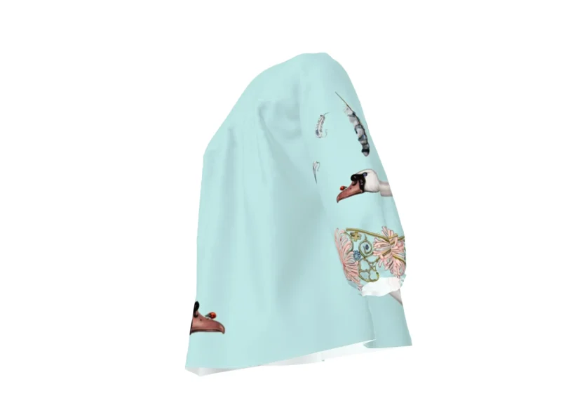"The Swans" Blouse: Serenity and Style - Image 4