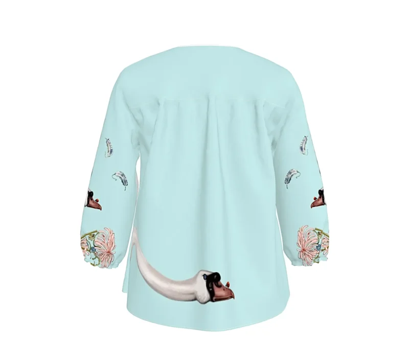 "The Swans" Blouse: Serenity and Style - Image 3