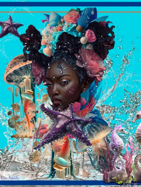 "Sea Goddess" Scarf: Oceanic Luxury and Mystery