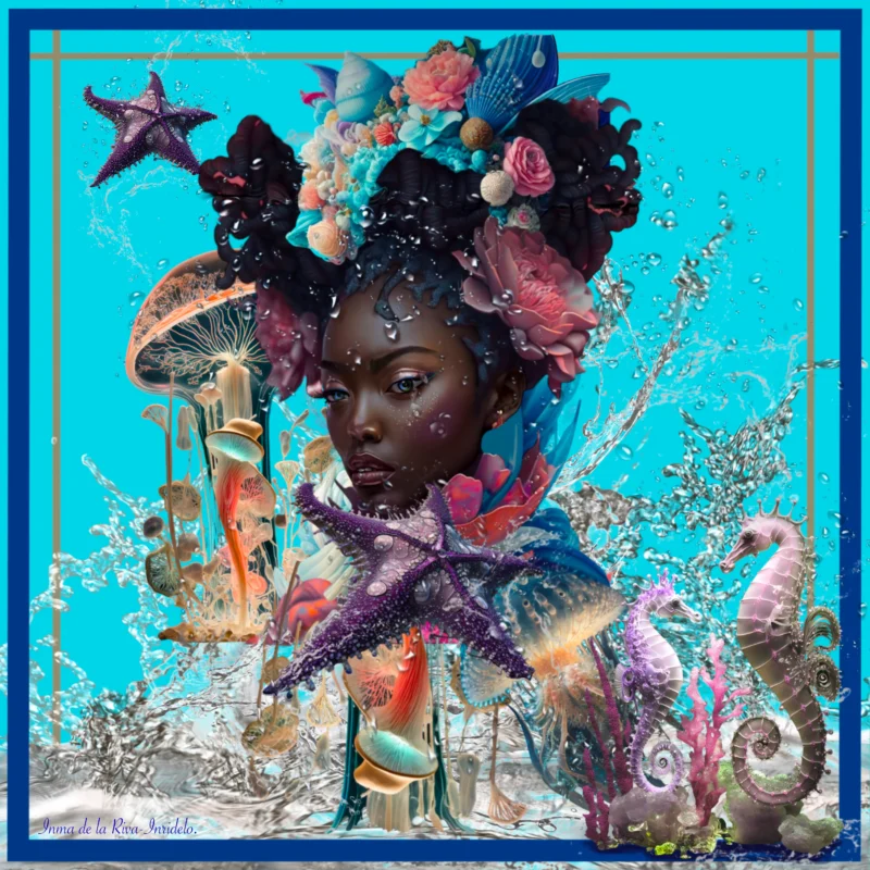 "Sea Goddess" Scarf: Oceanic Luxury and Mystery