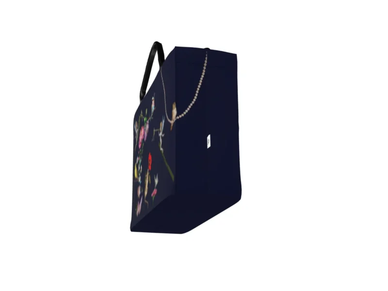 "Divine Flutter in Bloom" Custom Tote Bag - Organic Cotton Canvas - Image 7