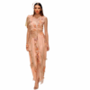 "Lyrical Aurora" - Haute Couture Lingerie-Style Dress in Peach Pink