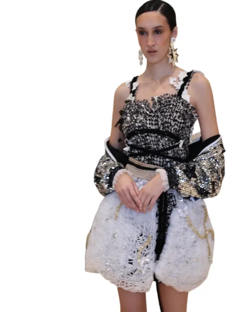 "Black and White" Set: Sparkle, Glamour, and Bohemian Chic
