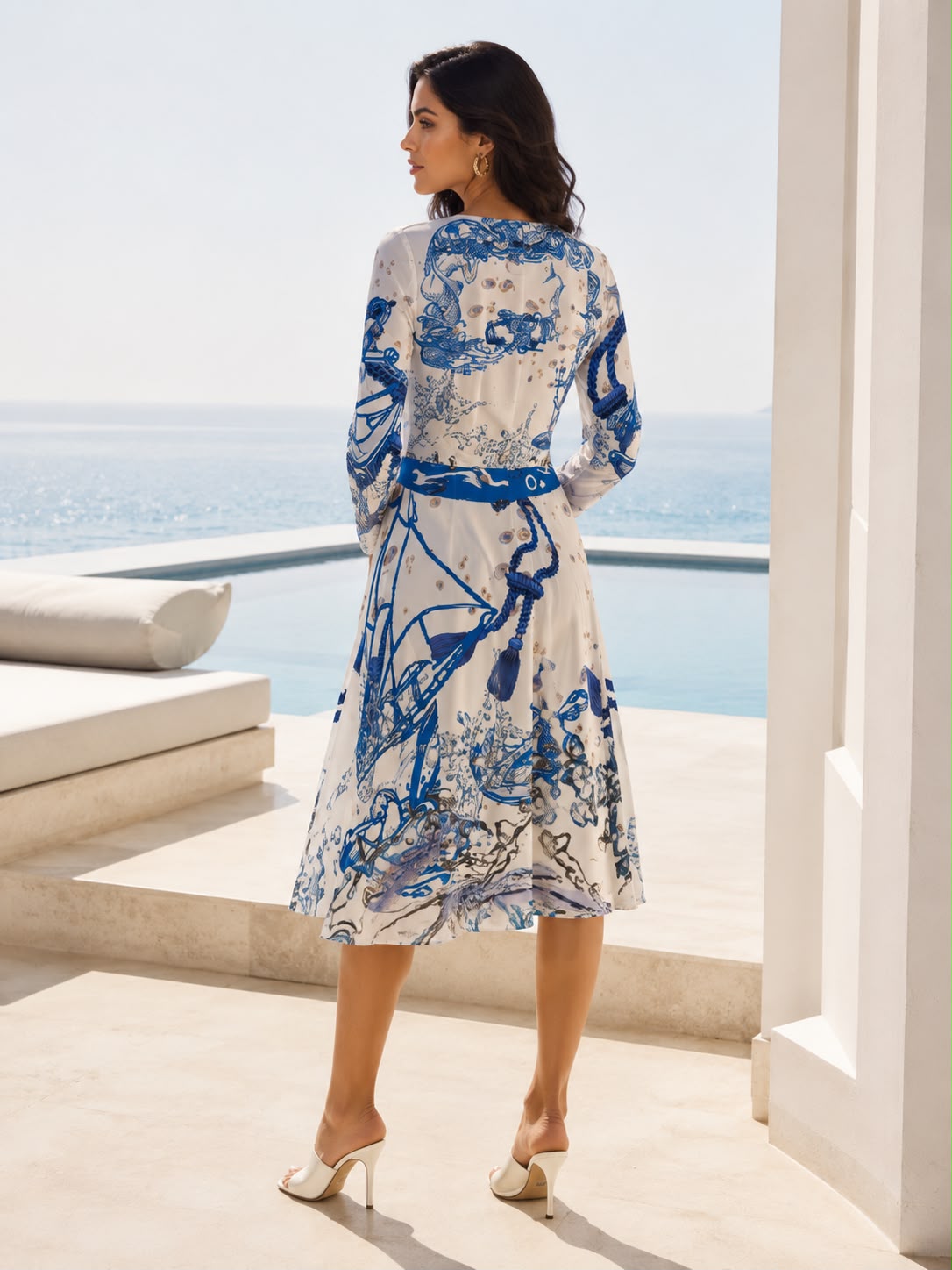 "Neptune and the Sirens" Long-Sleeved Dress: A Story of Myths and Deep-Sea Legends - Image 3